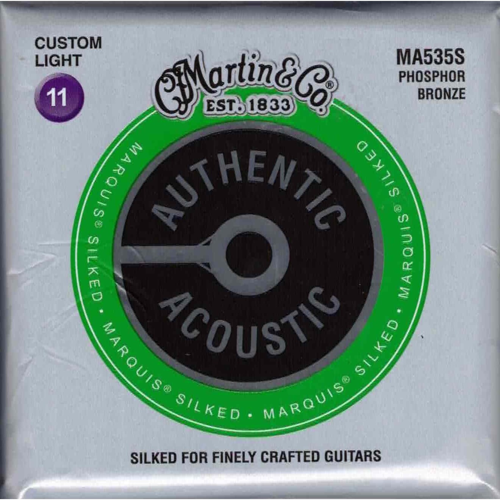 Martin MA535S Custom Light Phosphor Bronze Acoustic Guitar Strings