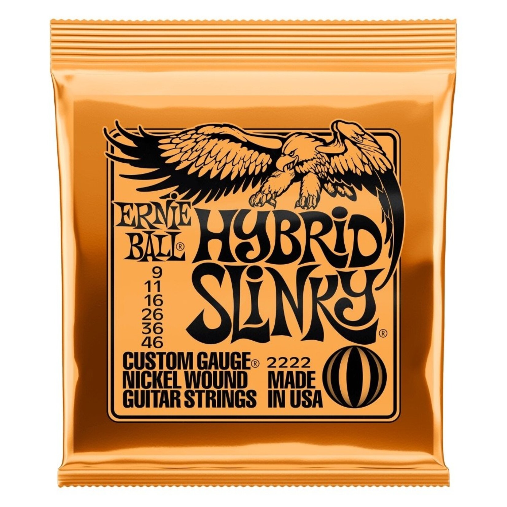 Ernie Ball 2222 Hybrid Slinky Nickel Wound Electric Guitar Strings .009-.046