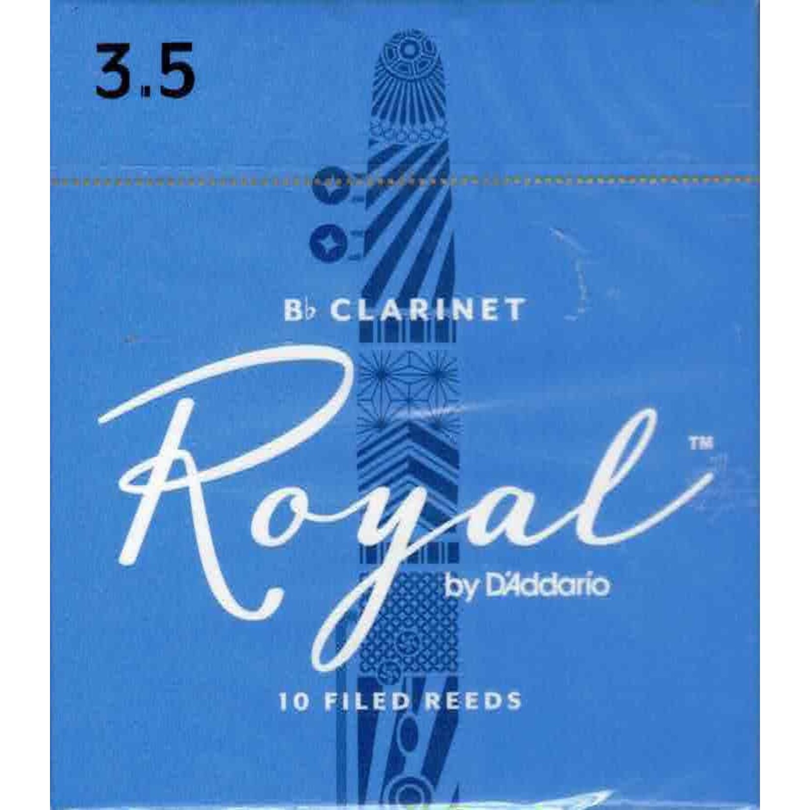Royal by D'Addario Bb Clarinet Reeds Box of 10(3.5 Strength)