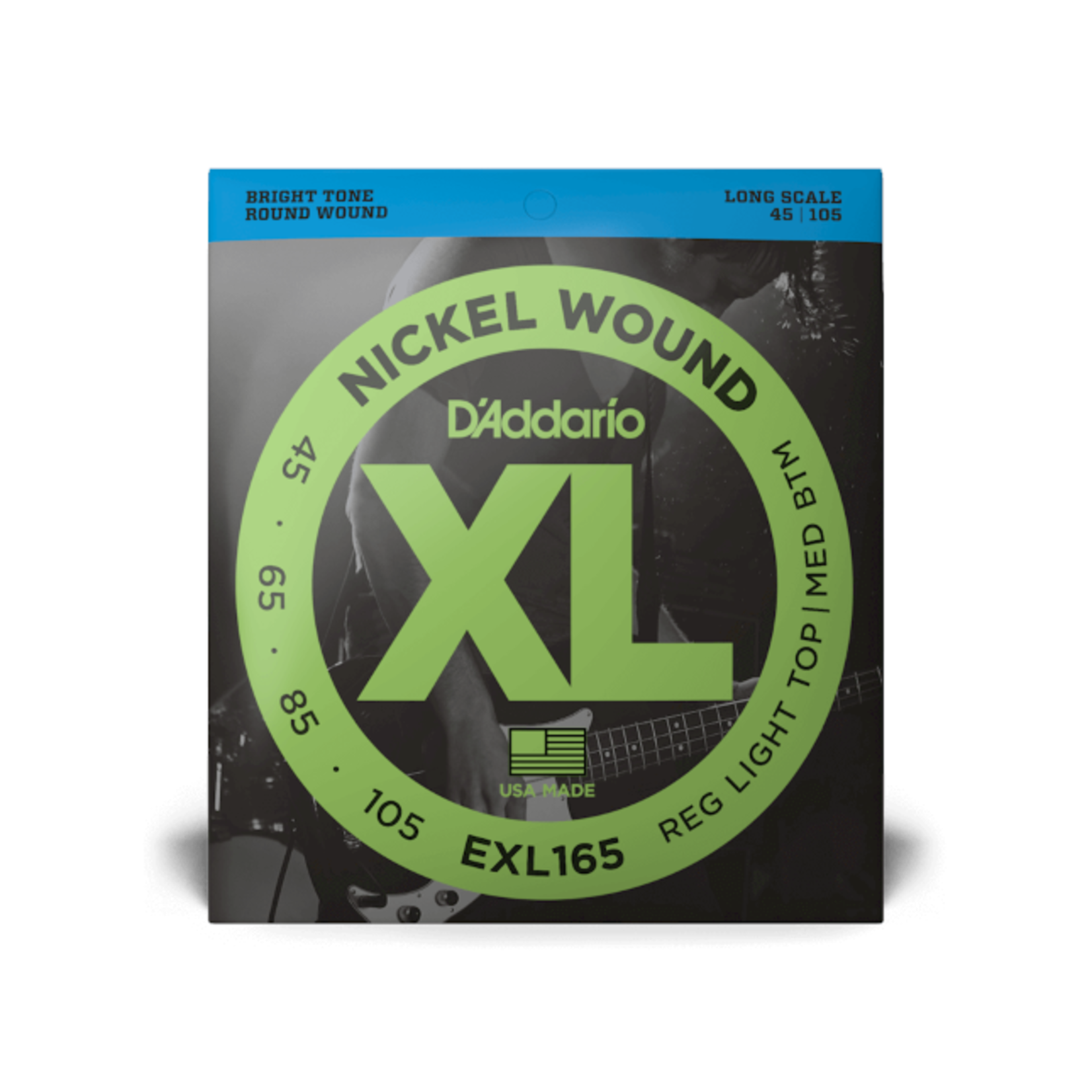 D'Addario EXL165 45-105 Custom Light Long Scale XL Nickel