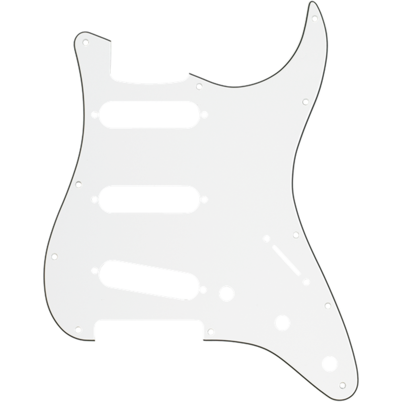 Fender Stratocaster S/S/S, 11-Hole Mount, Parchment P/B/P, 3-Ply Pickguard