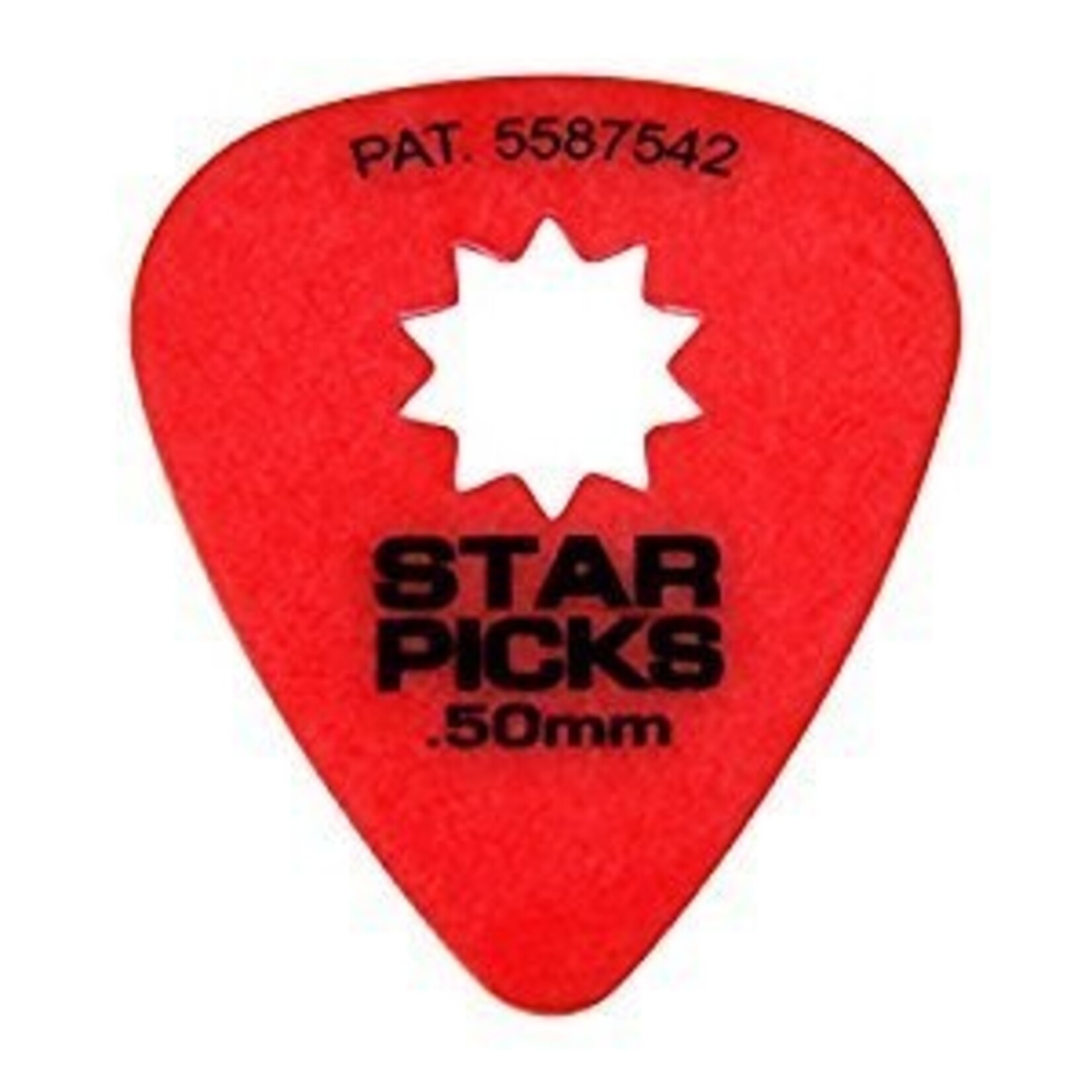 Star Picks .50mm Guitar Picks 12 Pack - Red