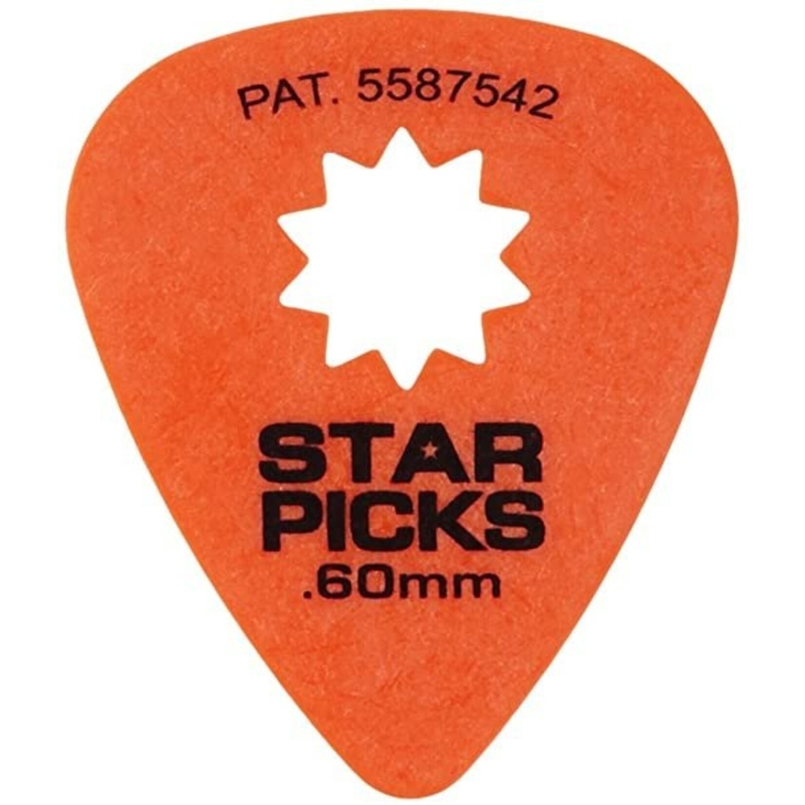 Star Picks .60mm Guitar Picks 12 Pack - Orange
