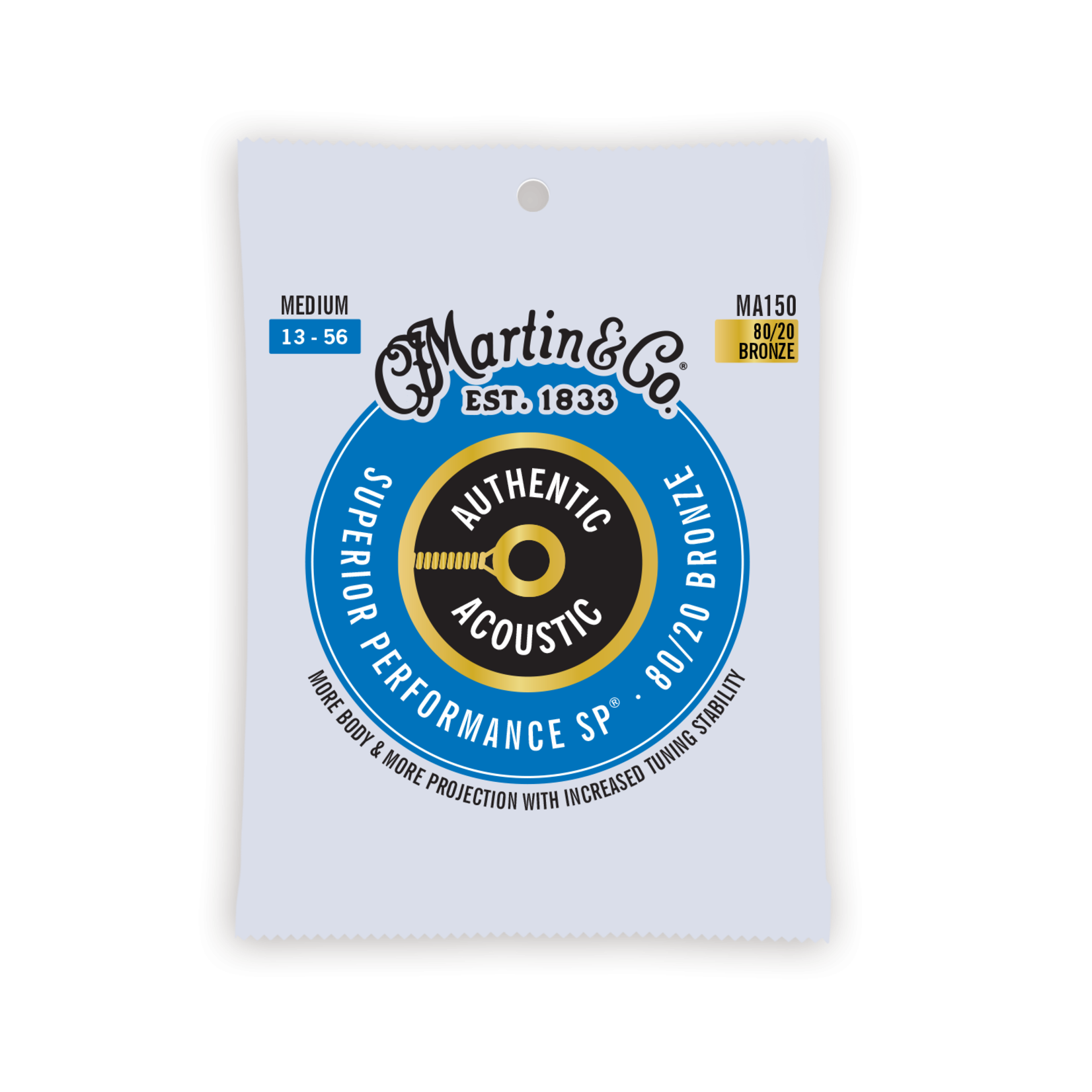 Martin MA150 SP 80/20 Bronze Authentic Acoustic Guitar Strings Medium