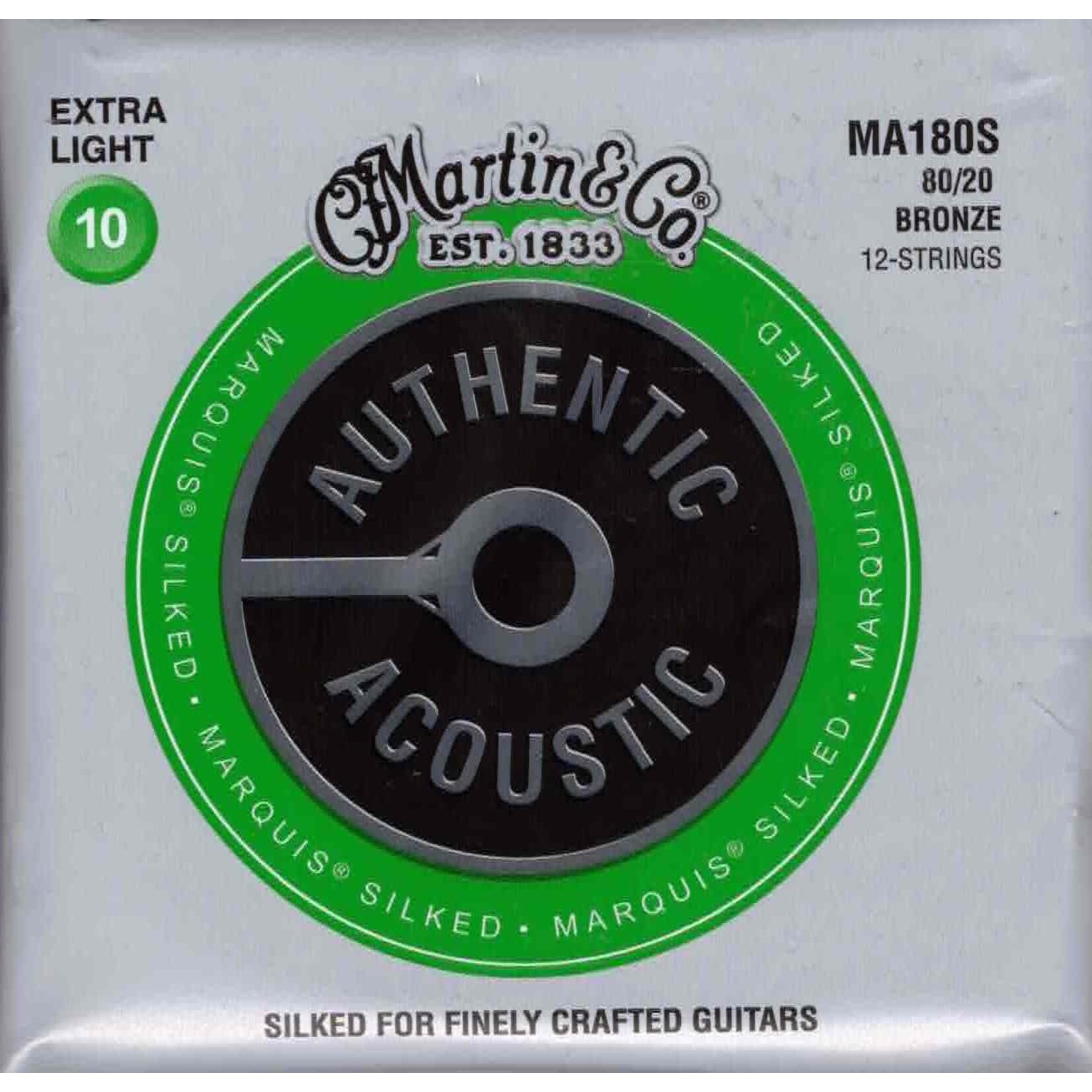 Martin MA180S Extra Light 80/20 Bronze 12-String Acoustic Guitar Strings