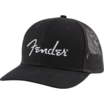 FENDER Fender Silver Thread Logo Snapback Trucker Hat, Black, One Size Fits Most