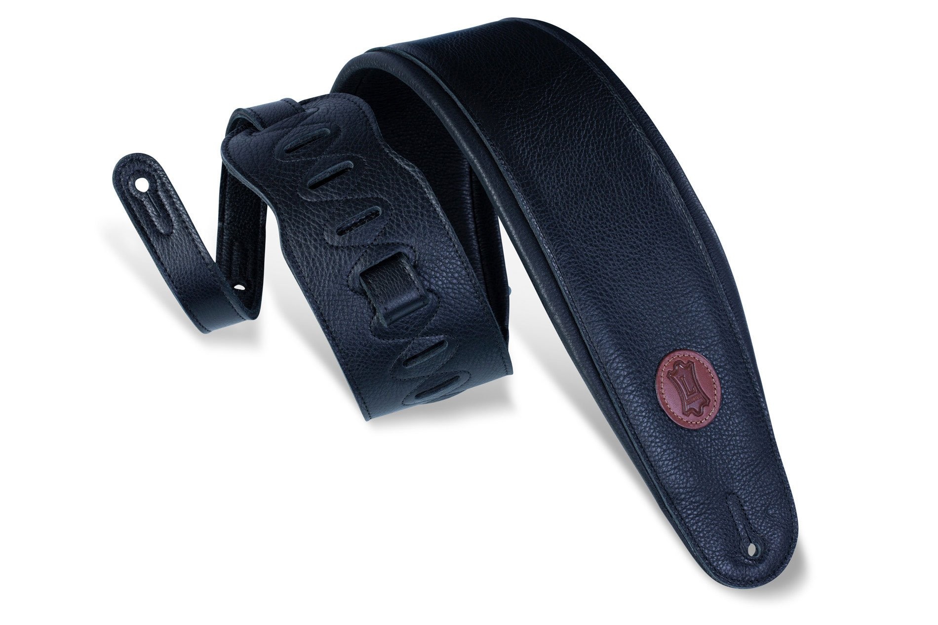 Levy's MSS2-4-BLK 4.5" Garment Leather Bass Strap - Black