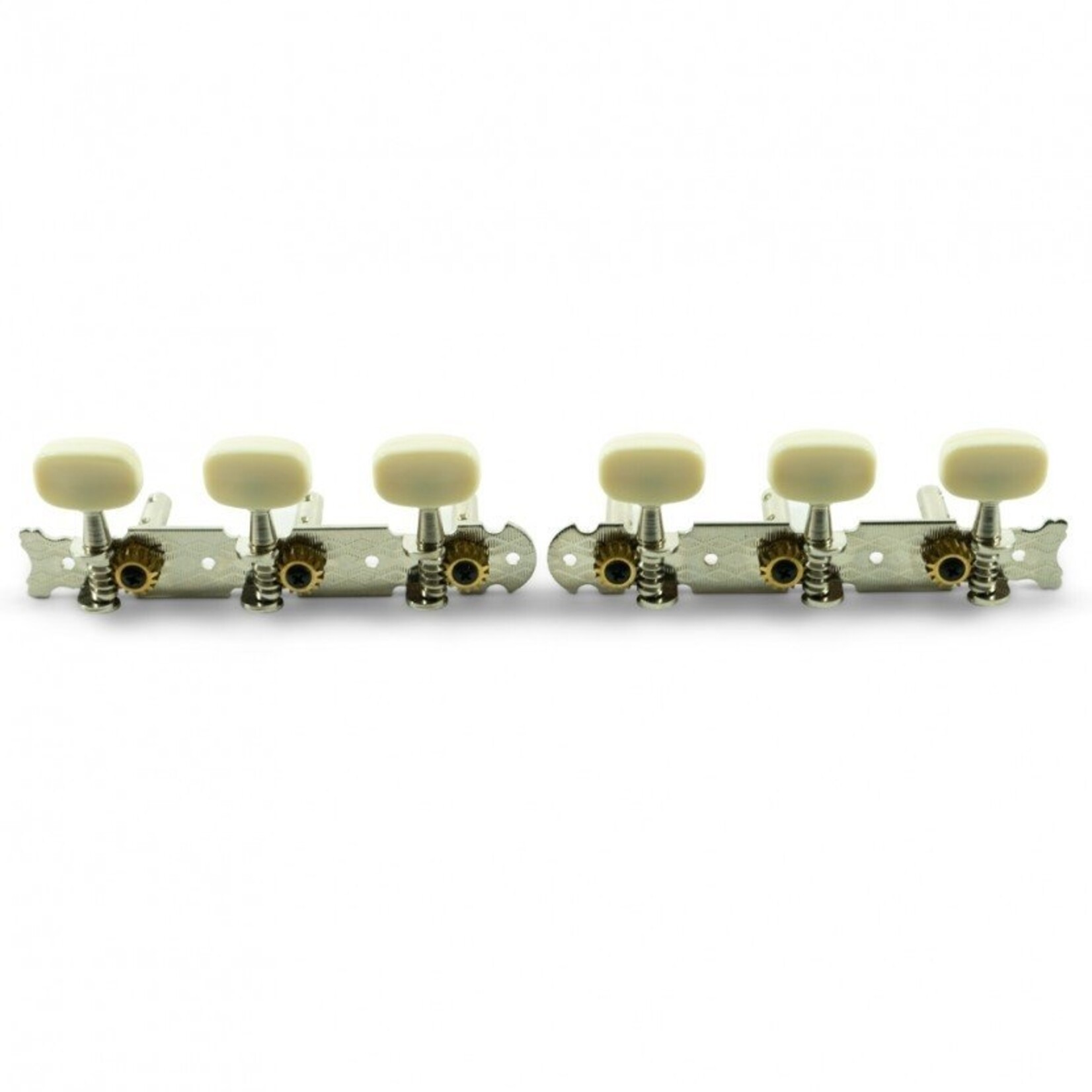 WD Music 3-On-A-Plate Steel String Tuning Machines Chrome