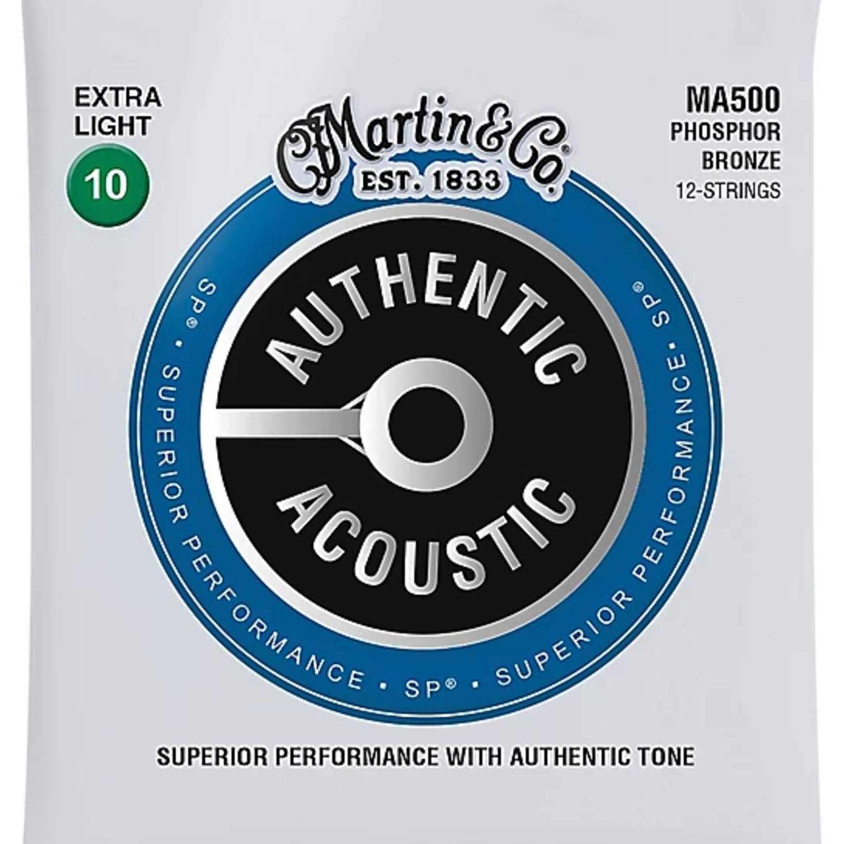 Martin MA500 Phosphor Bronze 12 String Acoustic Guitar Strings - Extra Light 10