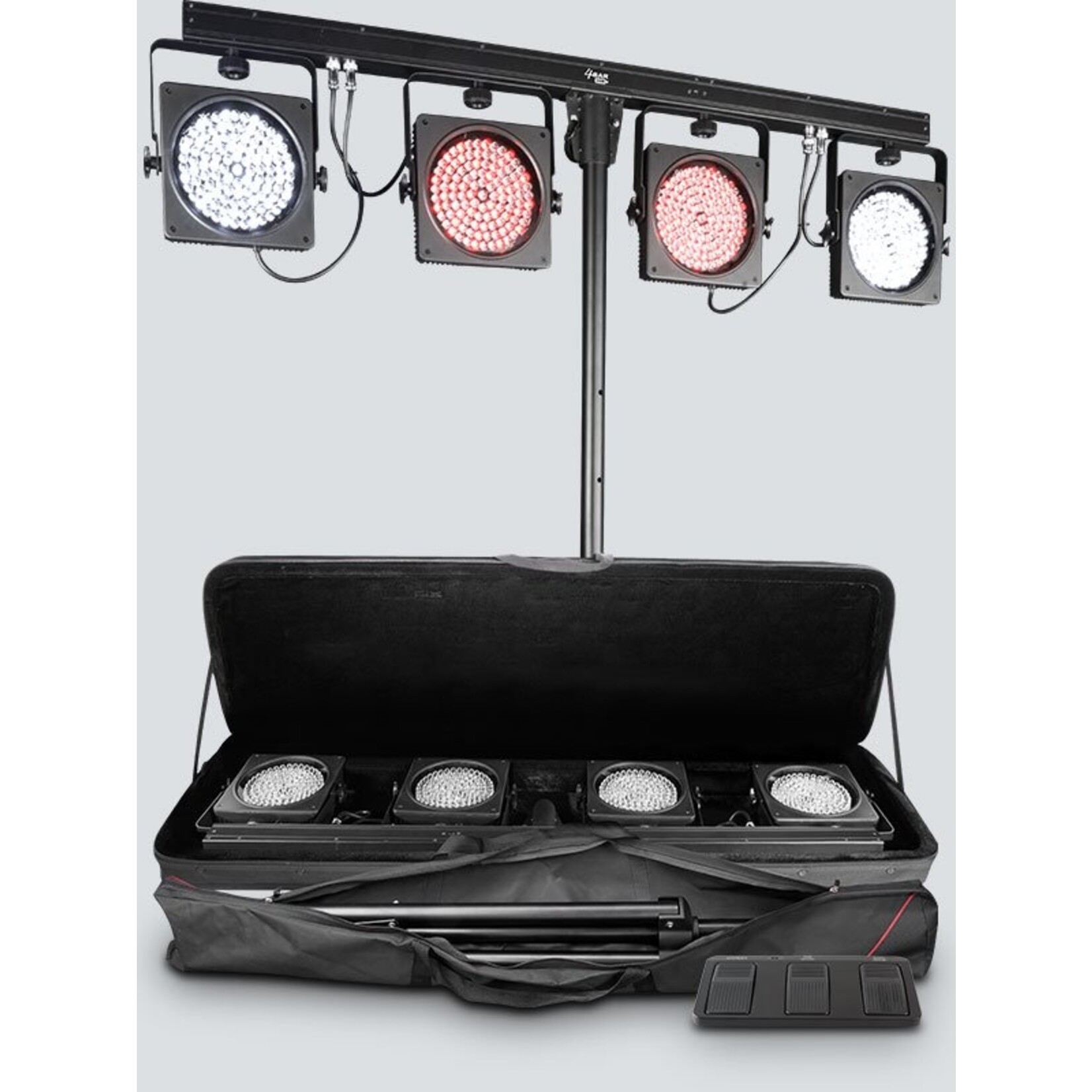 Chauvet DJ 4BAR USB 4 Light RGB Par System with Stand & Foot Controller