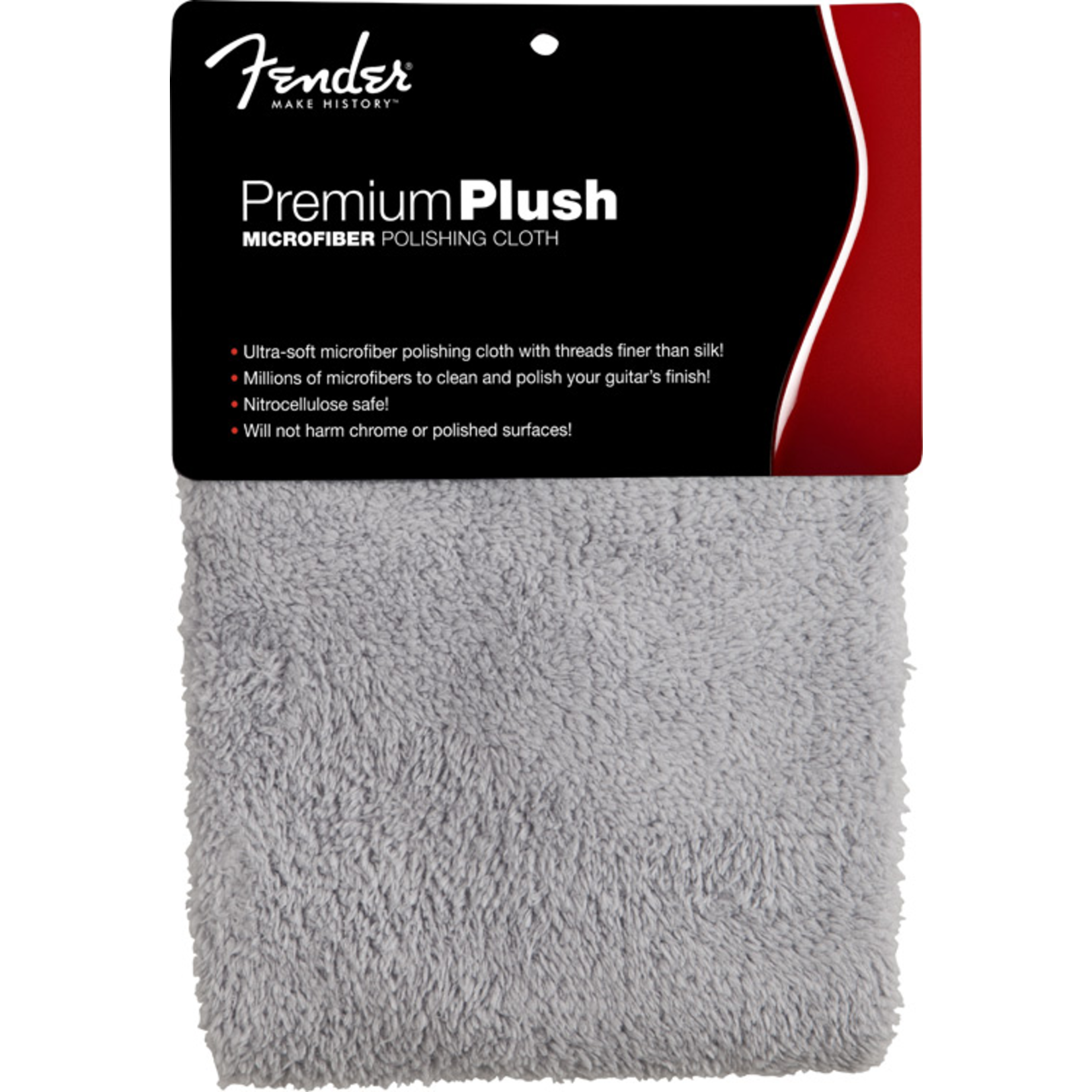 Fender Premium Plush Microfiber Polishing Cloth - Gray