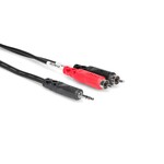 Hosa Hosa CMR-210 Stereo Breakout, 3.5 mm TRS to Dual RCA, 10 ft
