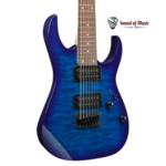 IBANEZ Ibanez GRG7221QATBB GIO RG 7str Electric Guitar - Transparent Blue Burst
