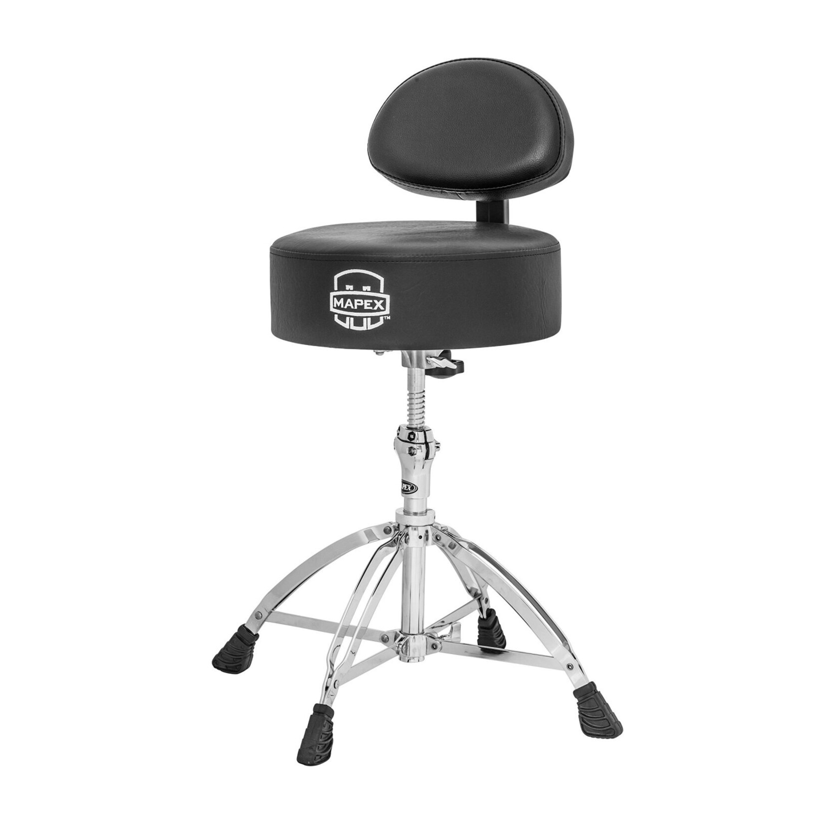 Mapex T770 Round Top Drum Throne with Back Rest and with 4 Legs Double Braced