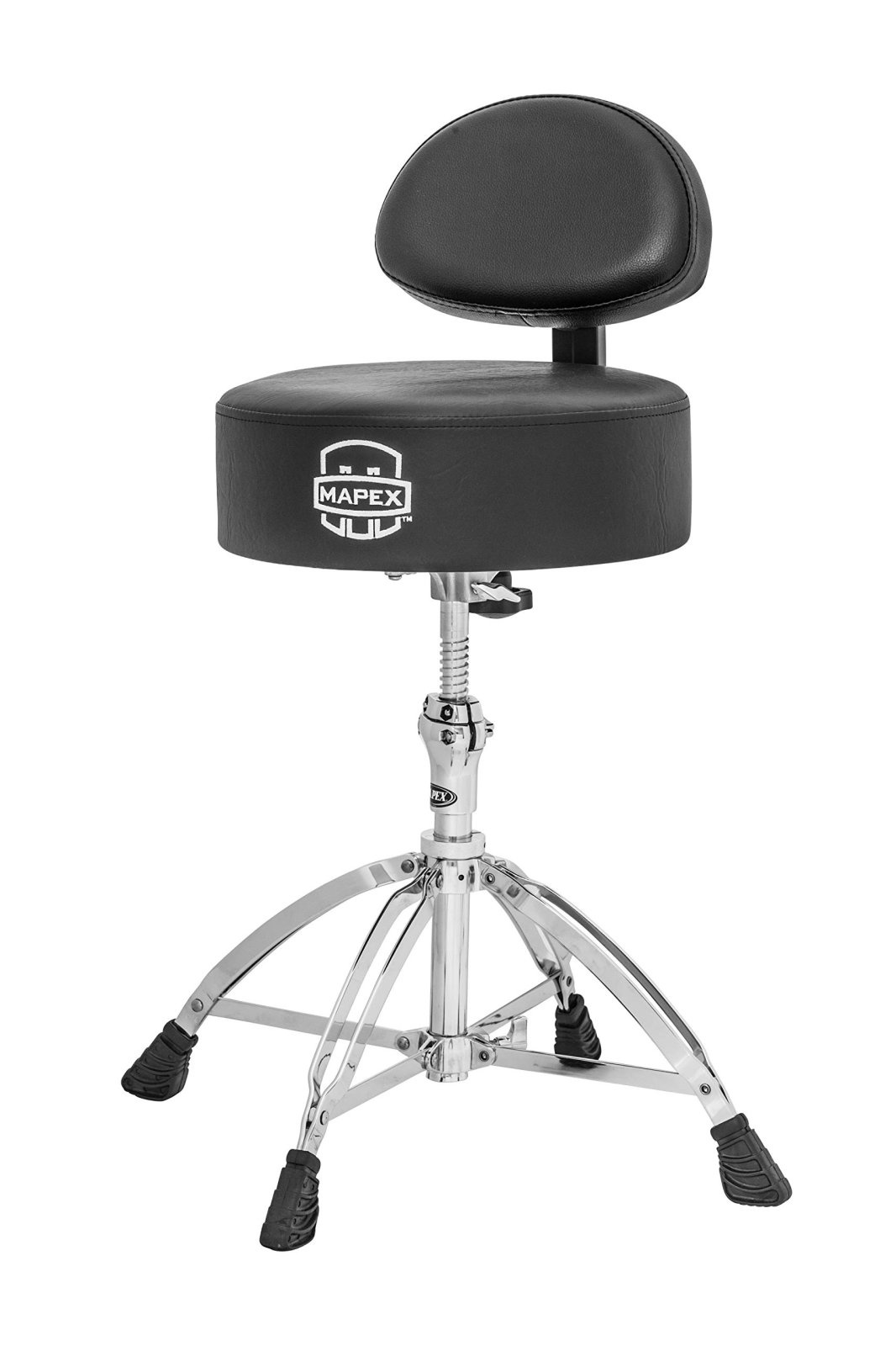 Mapex T770 Round Top Drum Throne with Back Rest and with 4 Legs Double Braced