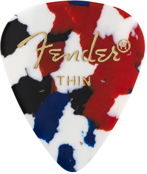 Fender 351 Shape Premium Picks Thin Confetti 12 Count