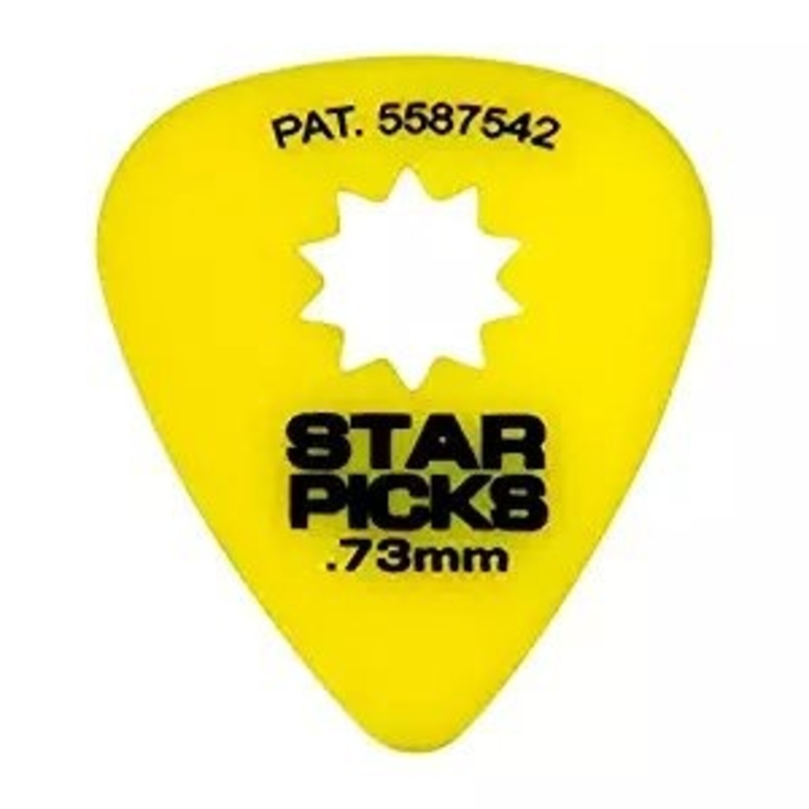 Star Picks 0.73mm Guitar Picks 12 Pack - Yellow