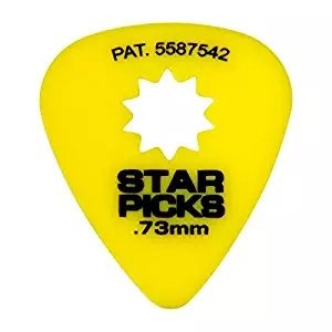 Star Picks 0.73mm Guitar Picks 12 Pack - Yellow