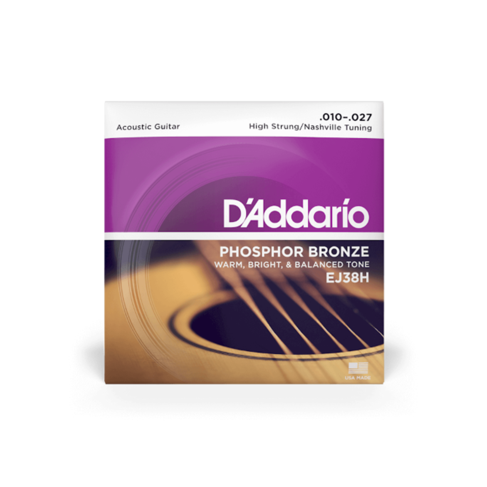 D'Addario 10-27 High Strung/Nashville Tuning, Phosphor Bronze Acoustic Guitar Strings