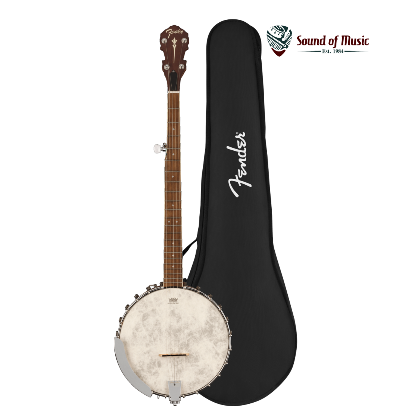 Fender PB-180E Banjo Walnut Fingerboard - Natural W/Gig Bag