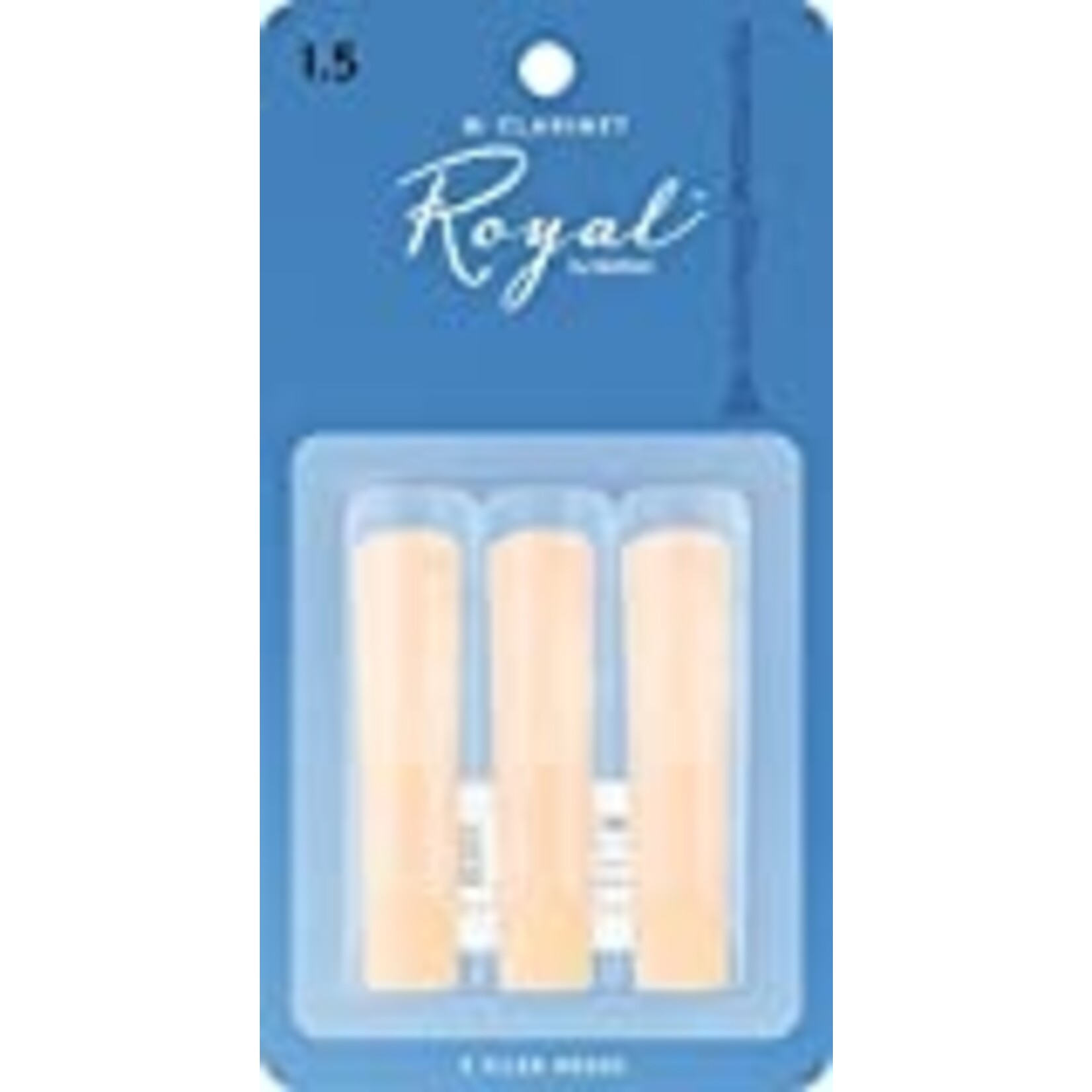 Royal by D'Addario Bb Clarinet Reeds Strength 1.5 3-Pack