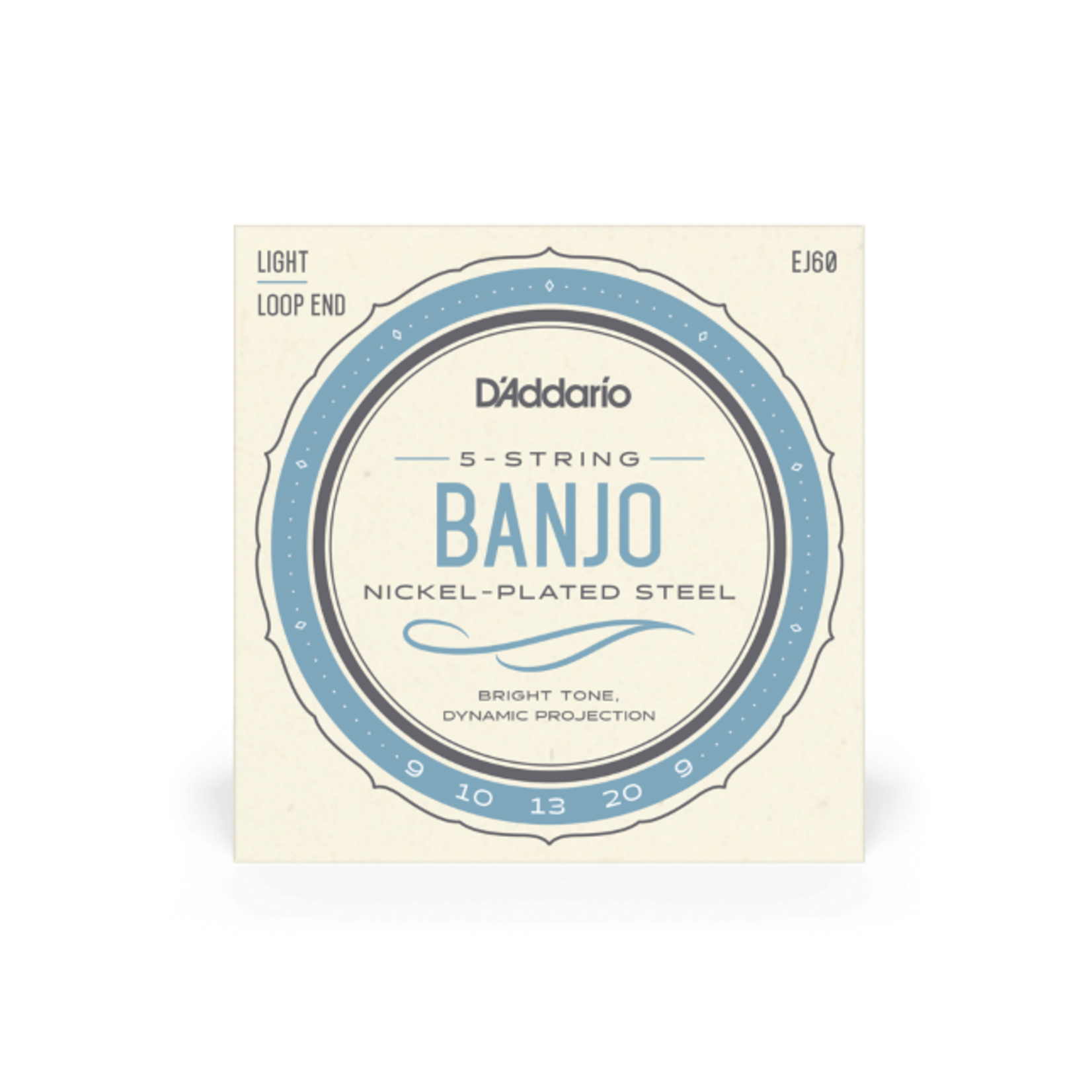 D'Addario EJ60 5-String Banjo Strings, Nickel, Light, 9-20