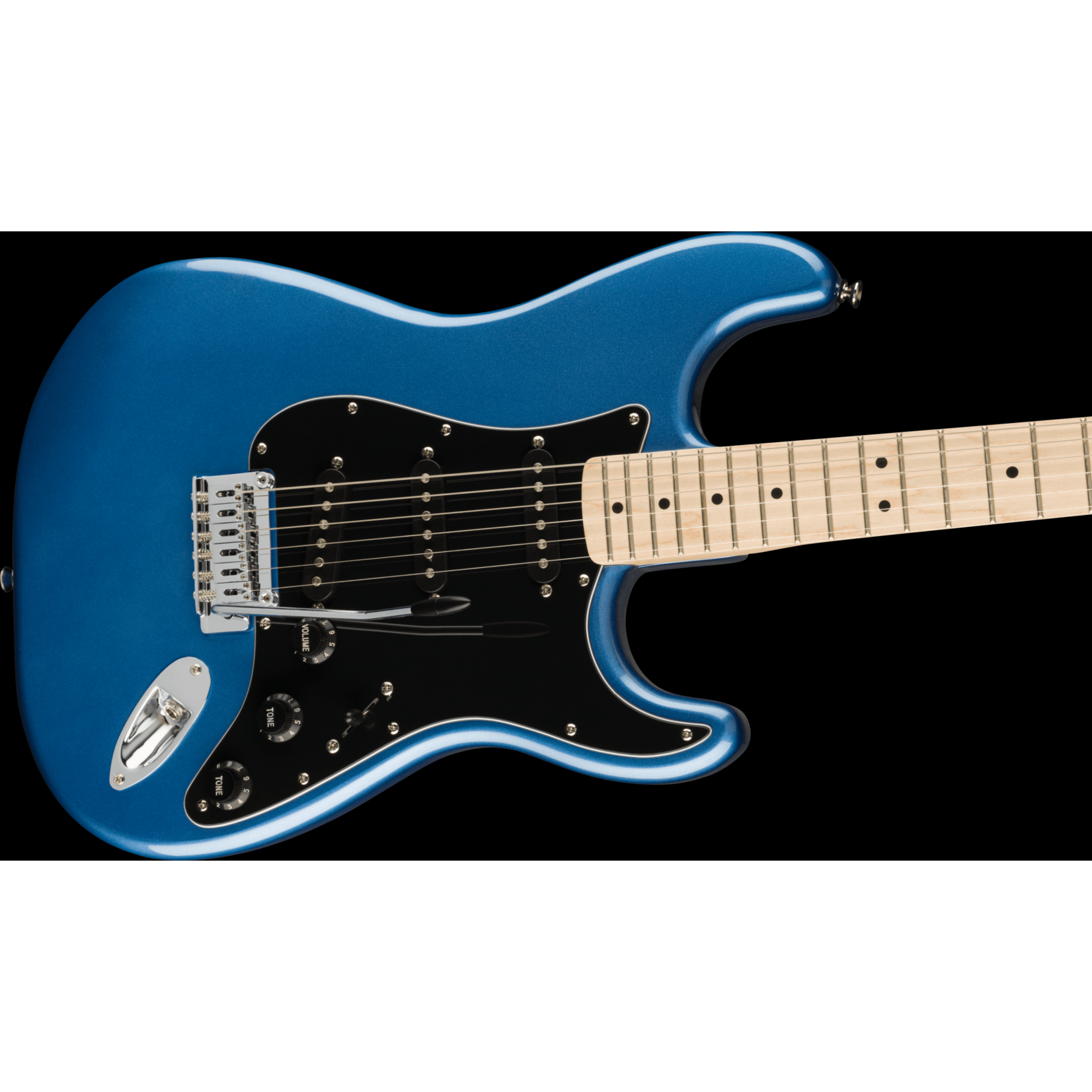 Squier Affinity Series Stratocaster Maple Fingerboard Black Pickguard Lake Placid Blue