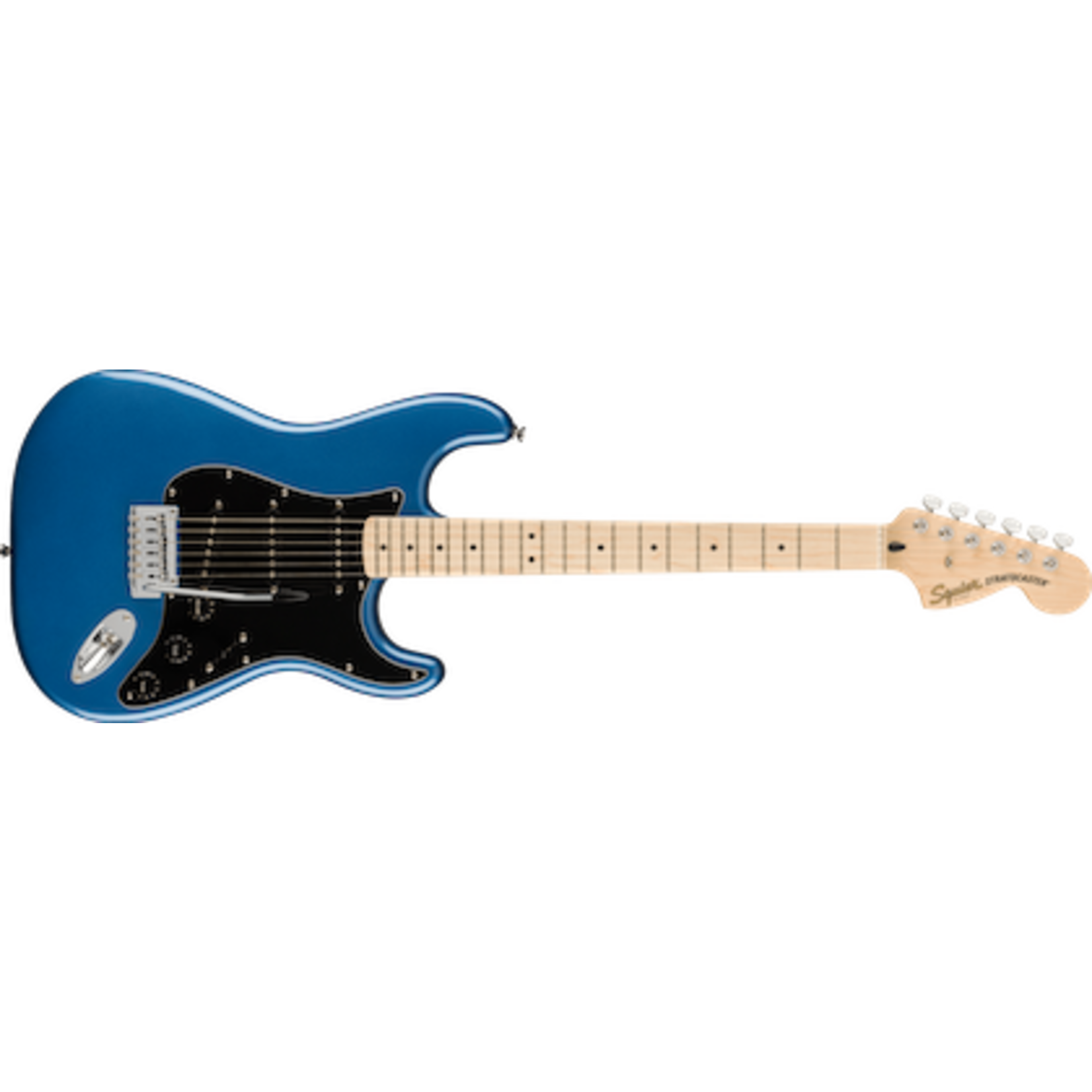 Squier Affinity Series Stratocaster Maple Fingerboard Black Pickguard Lake Placid Blue