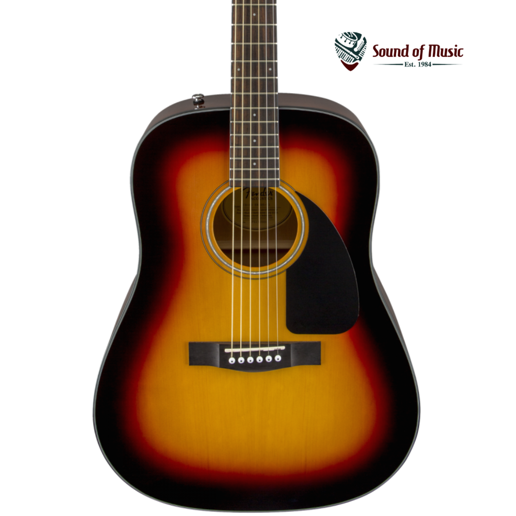 Fender CD-60 Dreadnought Acoustic Guitar W/Case - Sunburst