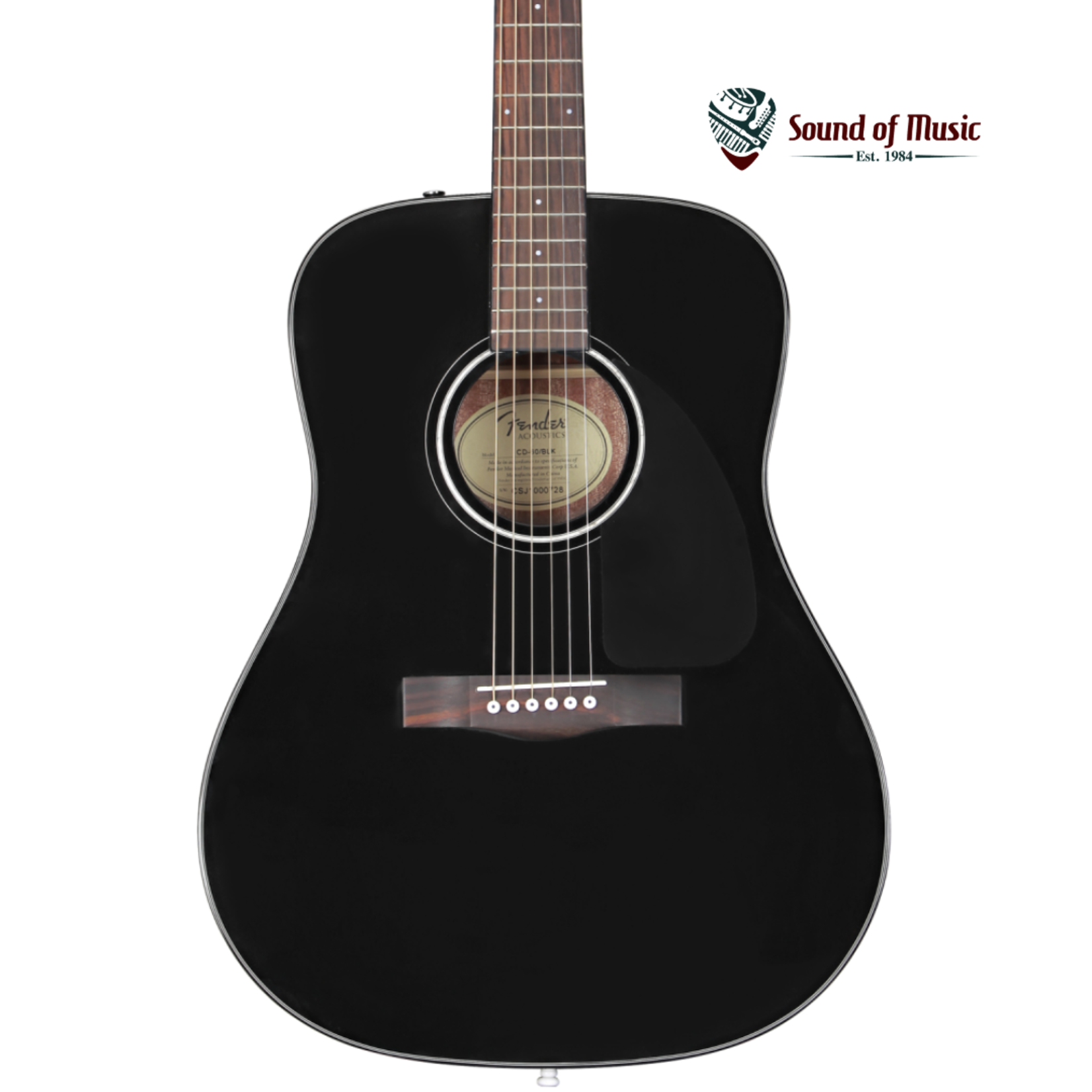 Fender CD-60 Dreadnought Acoustic Guitar with Hardshell Case - Black