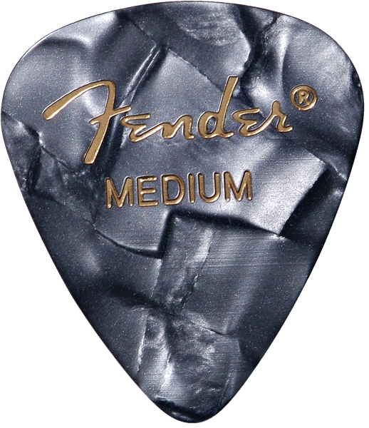 Fender Black Moto 351 Shape Picks Med 12 Pack