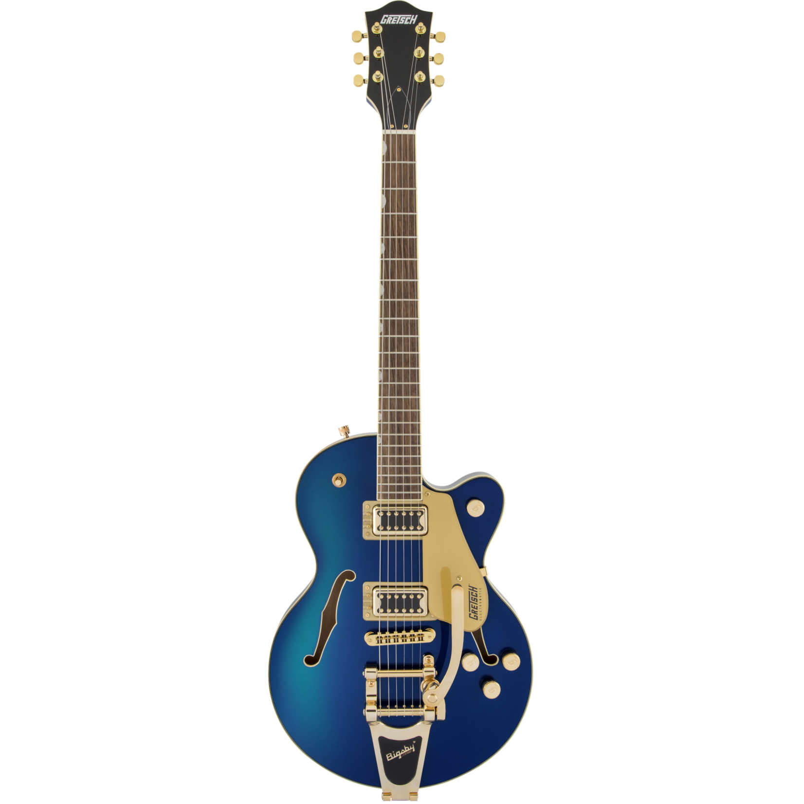 Gretsch G5655TG Electromatic Center Block Jr. Single-Cut w/ Bigsby & Gold Hardware - Azure Metallic