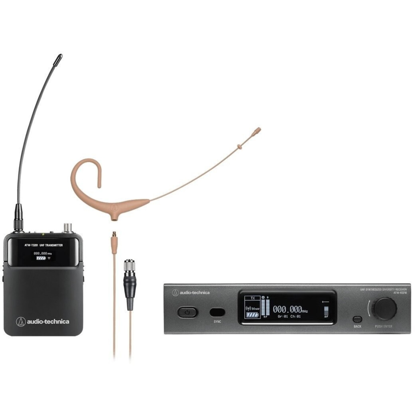 Audio Technica Body Pack System ATW-3211/892x With Beige Headset