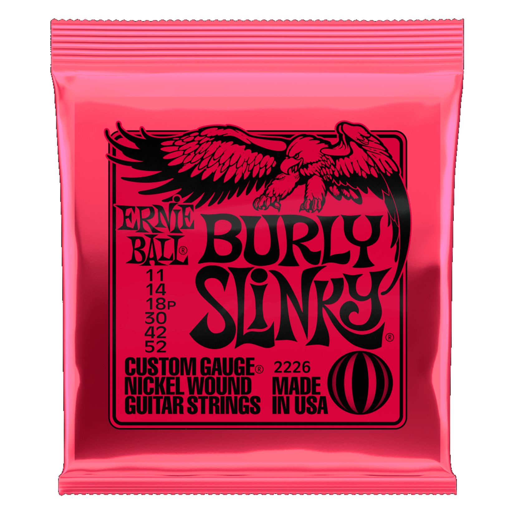 Ernie Ball Burly Slinky Nickel Wound Electric Guitar Strings 11-52 Gauge