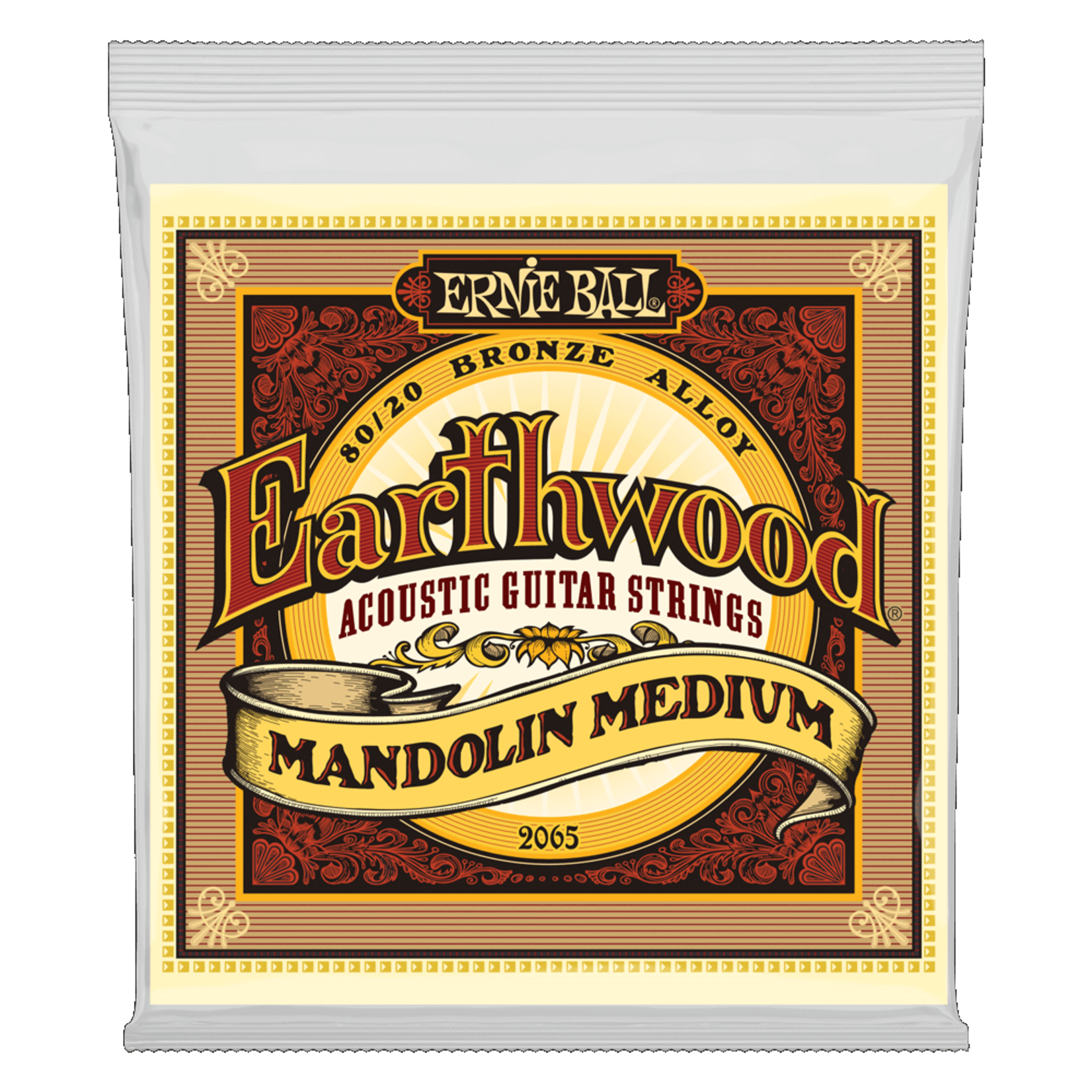 Ernie Ball Medium Earthwood 80/20 Bronze Loop End Mandolin Strings 10-36 Gauge