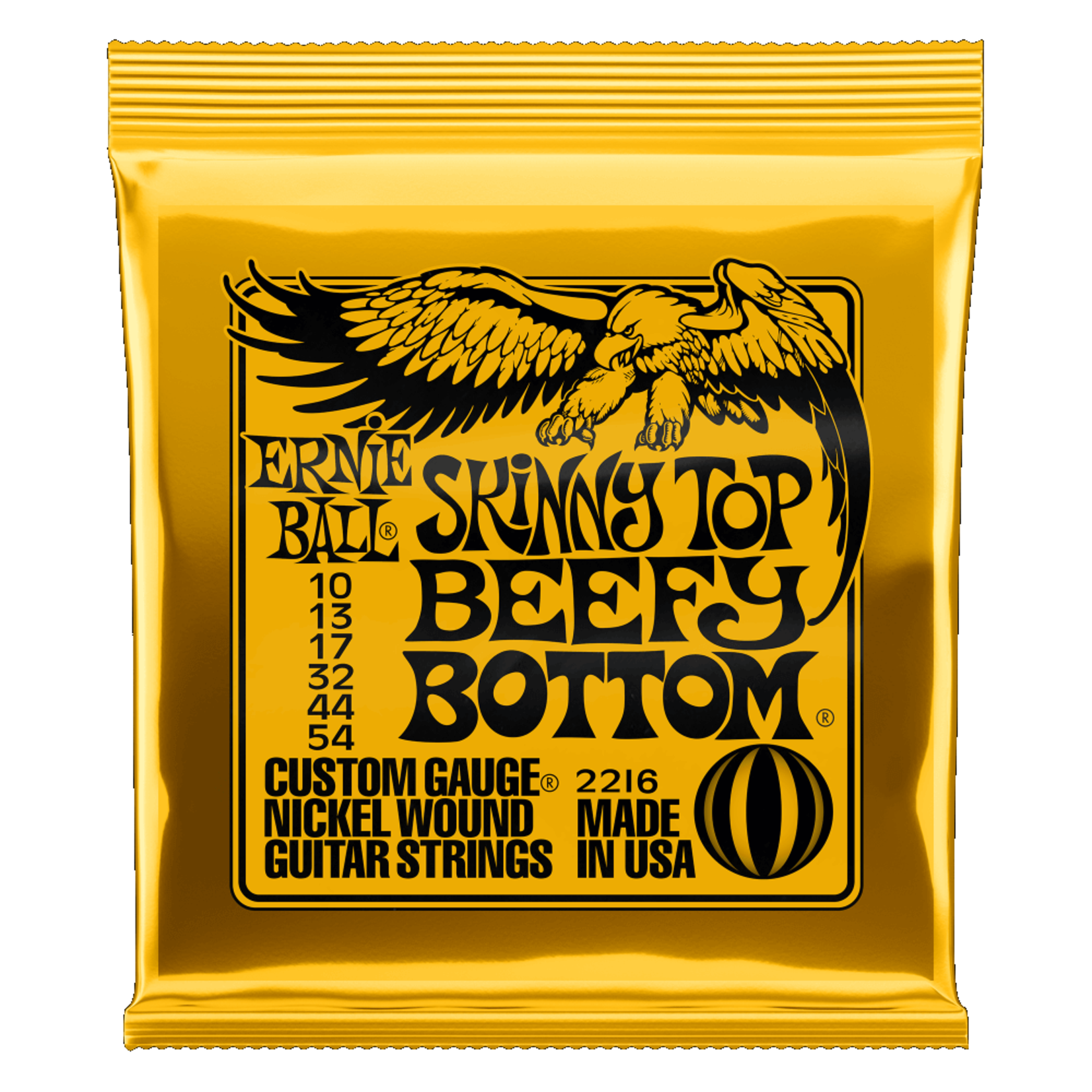 Ernie Ball Skinny Top Beefy Bottom Slinky Nickel Wound Electric Guitar Strings 10-54 Gauge