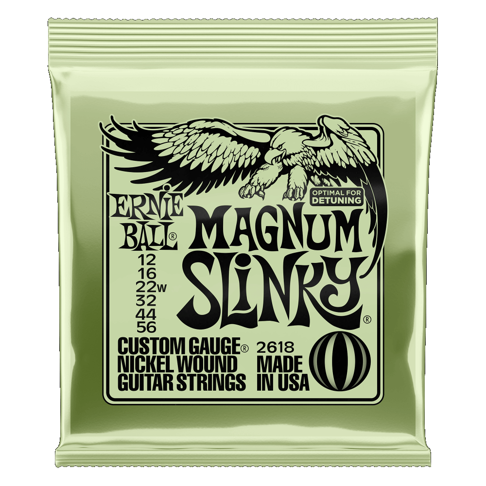 Ernie Ball Magnum Slinky Nickel Wound Electric Guitar Strings 12-56 Gauge