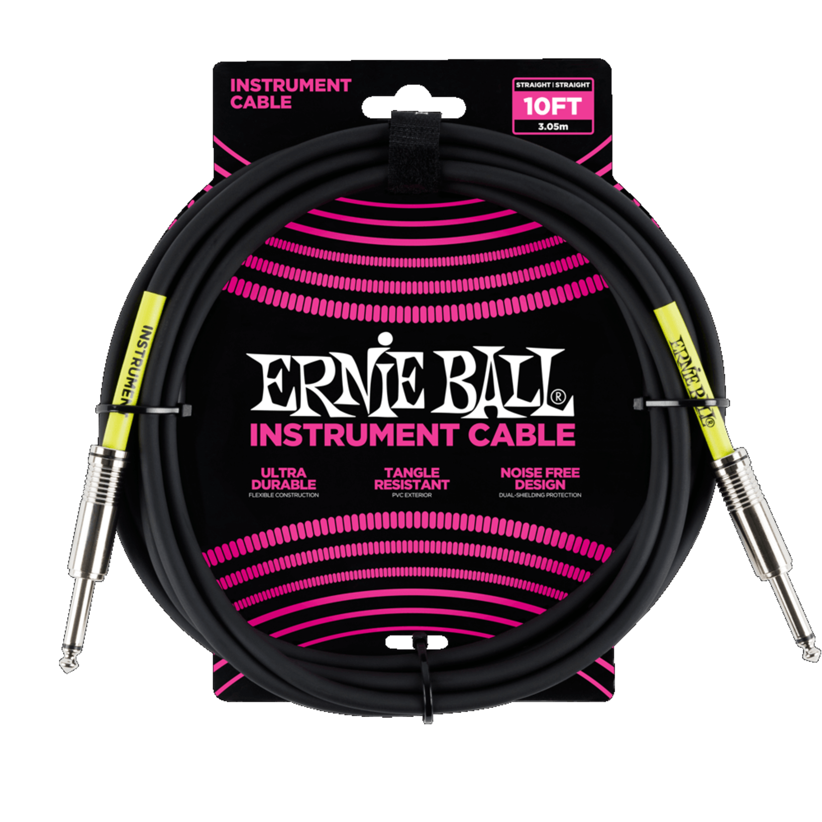 Ernie Ball Classic Instrument Cable Straight/Straight 10ft - Black