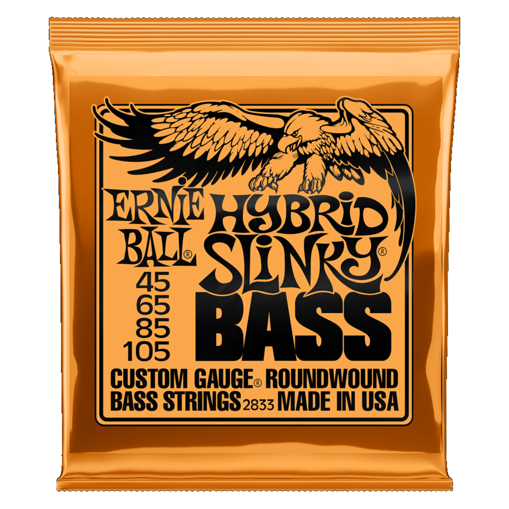 Ernie Ball Hybrid Slinky Nickel Wound Electric Bass Strings 45-105 Gauge