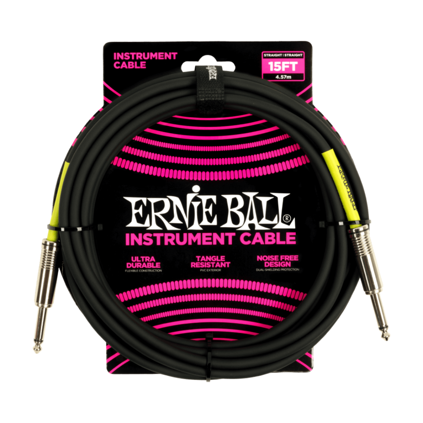 Ernie Ball Classic Instrument Cable Straight/Straight 15ft - Black