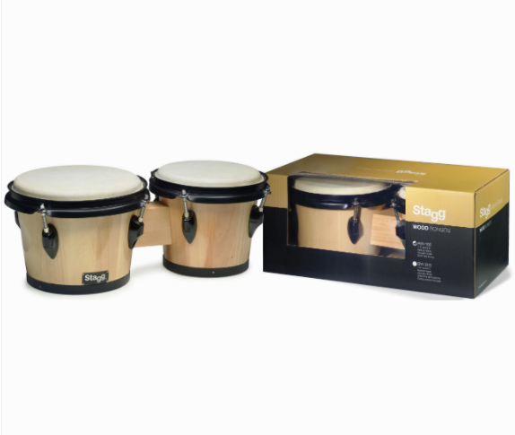 Stagg BW-100 7.5" & 6.5" Wood Latin Bongo - Natural