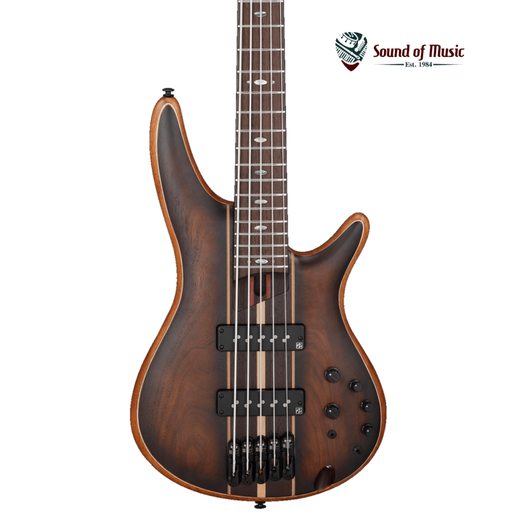 Ibanez SR1355B Premium 5-String Bass W/Gig Bag - Dual Mocha Burst Flat