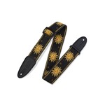 Levy's Levy's MPJG-SUN-BLK 2" Sun Design Jacquard Weave Guitar Strap - Black