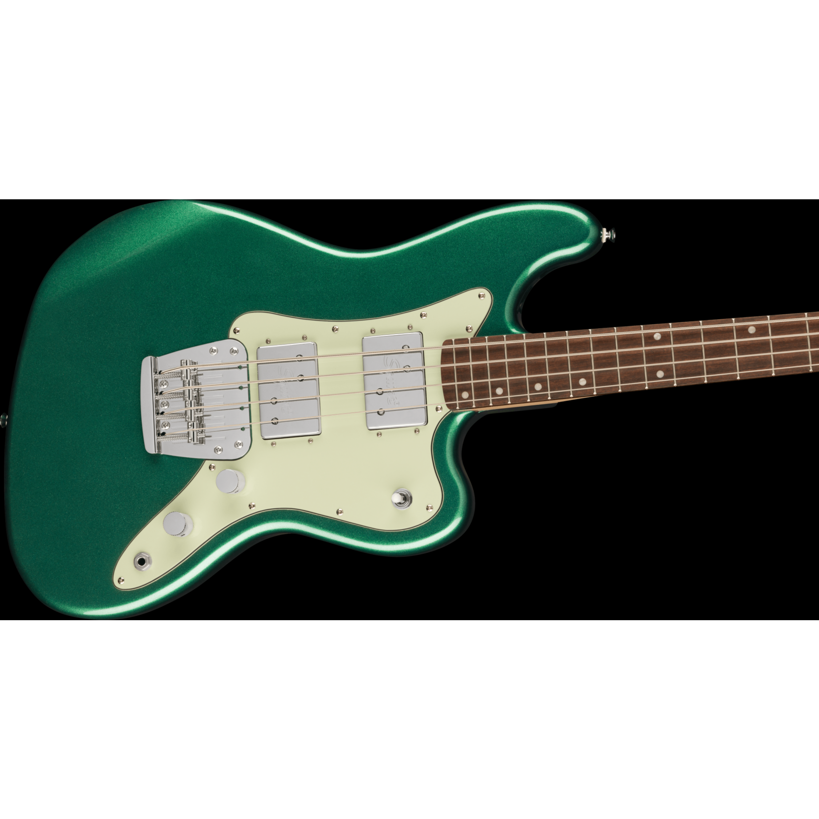 Squier Paranormal Rascal Bass HH, Laurel Fingerboard, Mint Pickguard - Sherwood Green