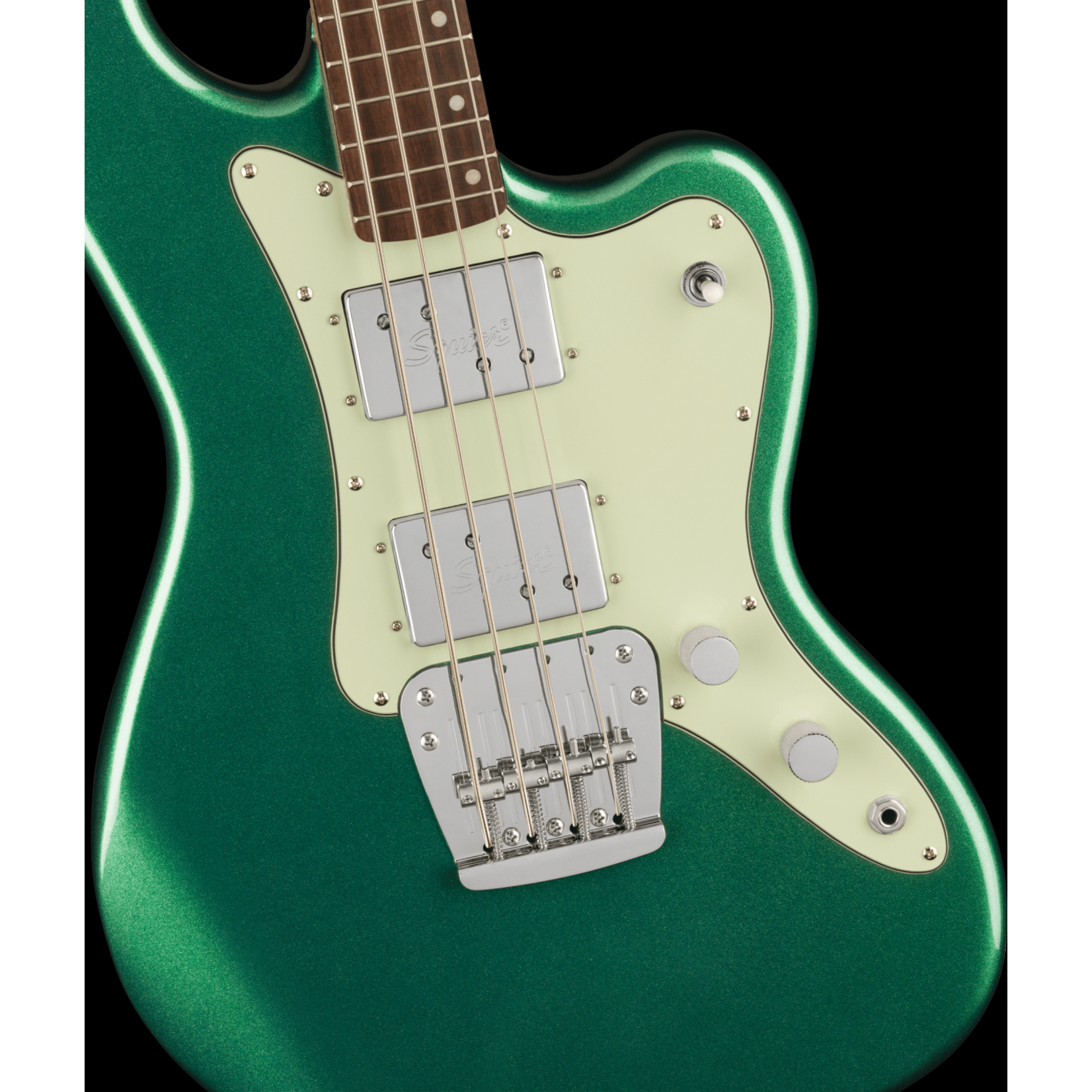 Squier Paranormal Rascal Bass HH, Laurel Fingerboard, Mint Pickguard - Sherwood Green