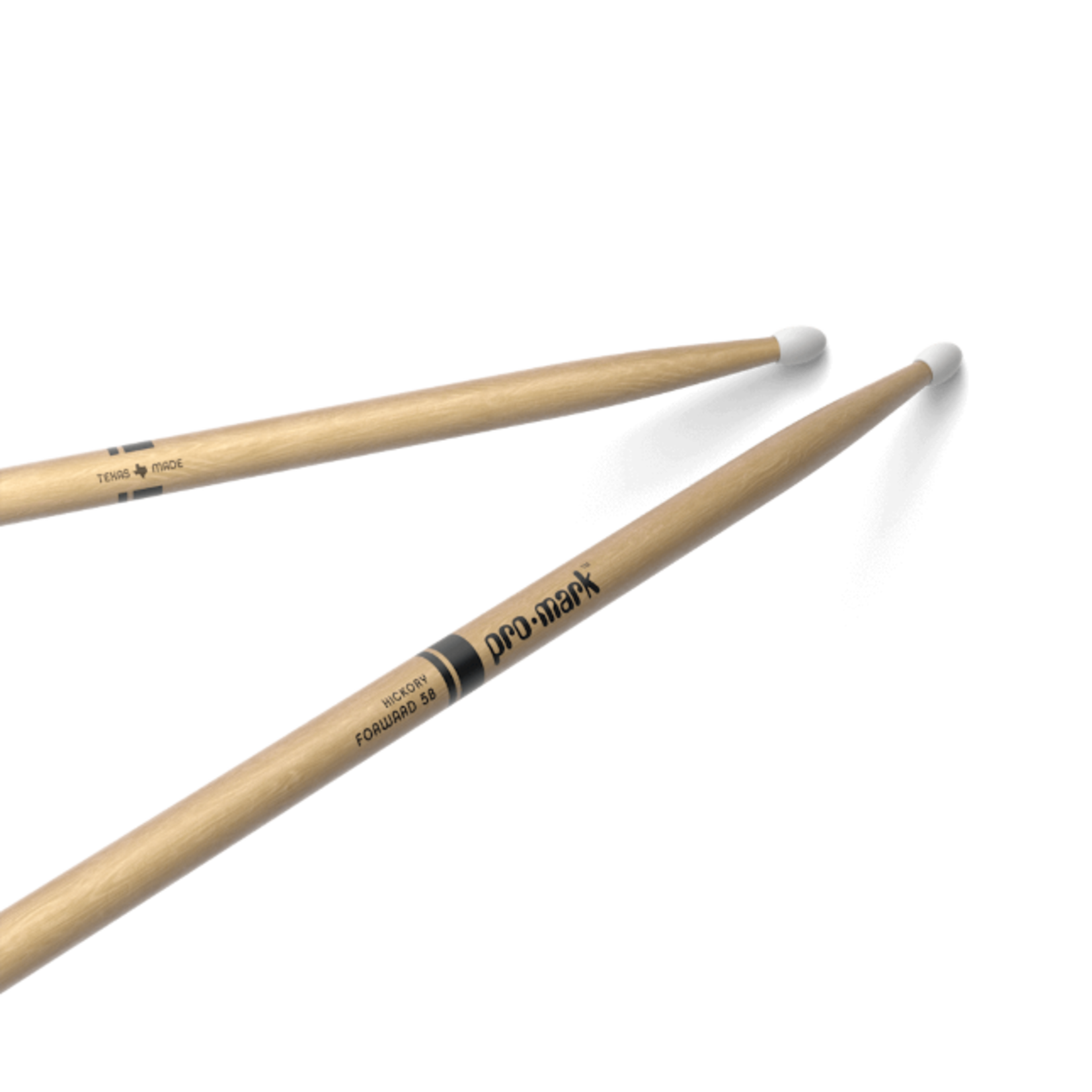 Promark Classic Forward 5B Hickory Drumstick, Oval Nylon Tip