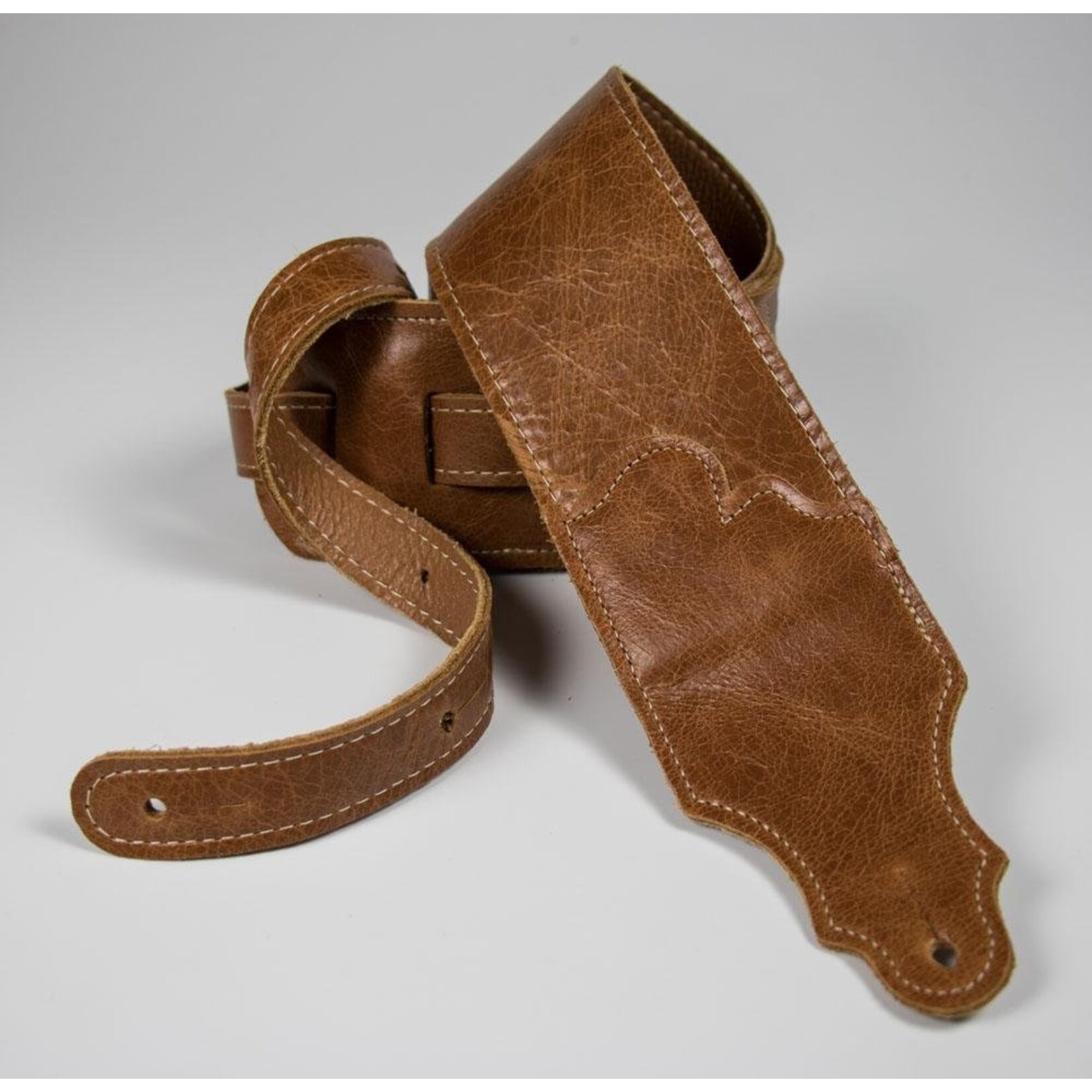 Franklin 3" Cognac Strap Jackson Hole Leather w/ Contrast Stitching