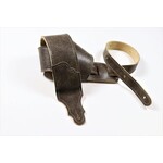 Franklin Straps Franklin Straps FSD-CH-N 2.5" Distressed Glove Leather/Chocolate/Natural Stitching