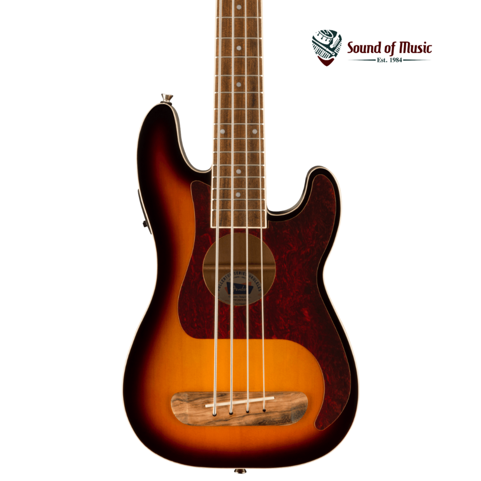 Fender Fullerton Precision Bass Uke, Walnut Fingerboard, Tortoiseshell Pickguard - 3-Color Sunburst