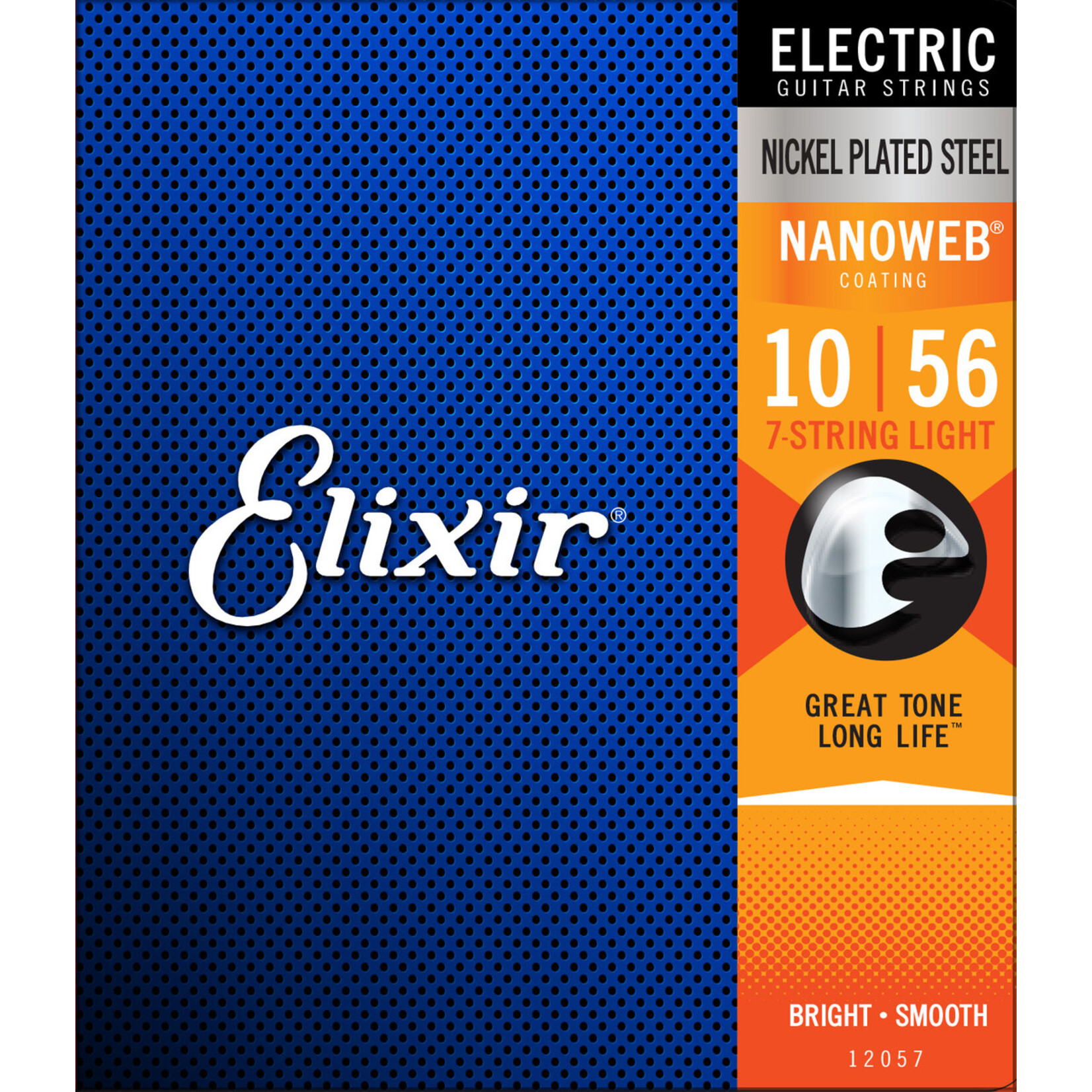Elixir 12057 7-String Light Nanoweb Electric Guitar Strings